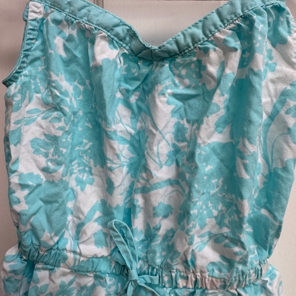NWOT Baby GAP 3T Girls Blue and White Floral Romper - Picture 2 of 6
